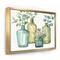 Designart - Mixed Botanical Green Leaves VIII - Cottage Canvas in Gold Frame